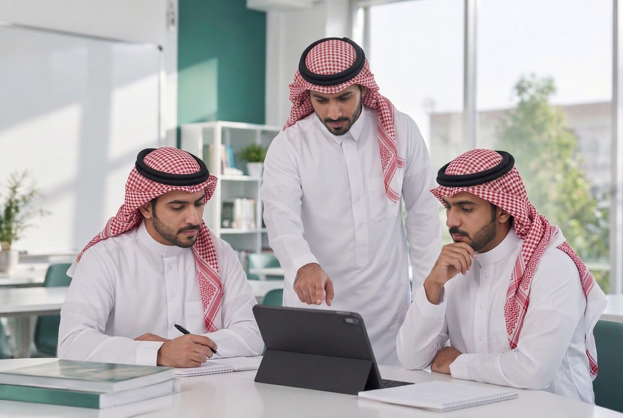 فريق تعليمي سعودي يراجع خطة التطوير المهني